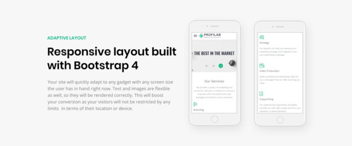 Profilab - Marketing Agency Clean HTML Bootstrap Landing Page Template - Features Image 7