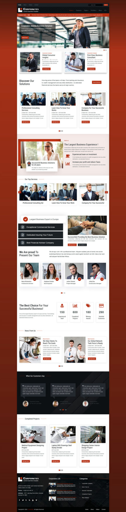 Corporatex Business-Corporation Joomla 3 Template - Features Image 1