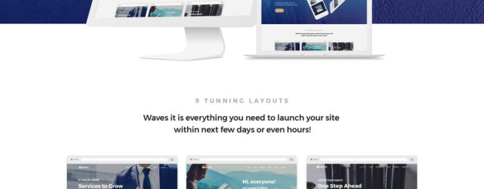 Waves - 9 in 1 Business One Page Website Template - Features Image 2