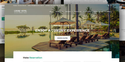 Hotel - Booking - Resort - Spa & Restaurant + RTL Website Template - Features Image 1