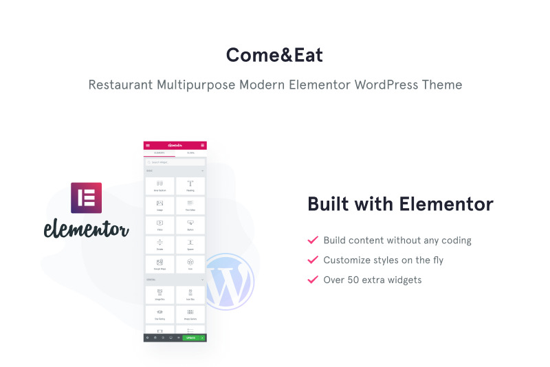 Come&Eat - Restaurant Multipurpose Modern WordPress Elementor Theme - Features Image 1