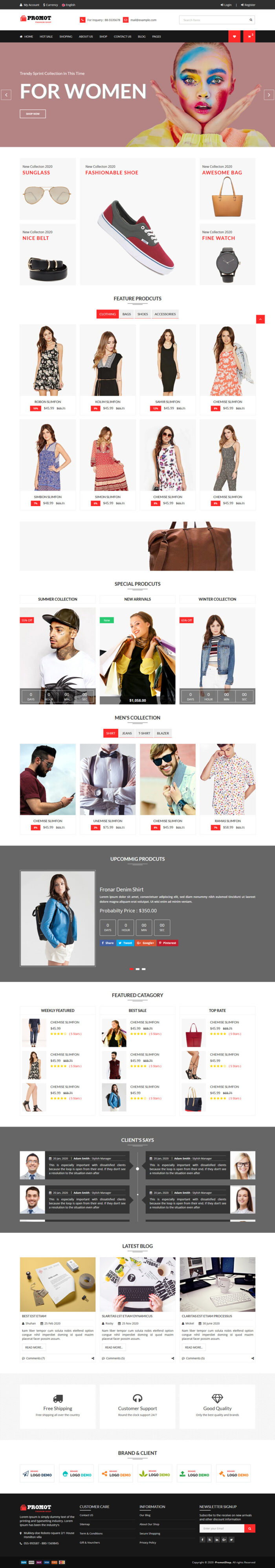 Promot Fashion Shop Bootstrap Website Template - Features Image 1