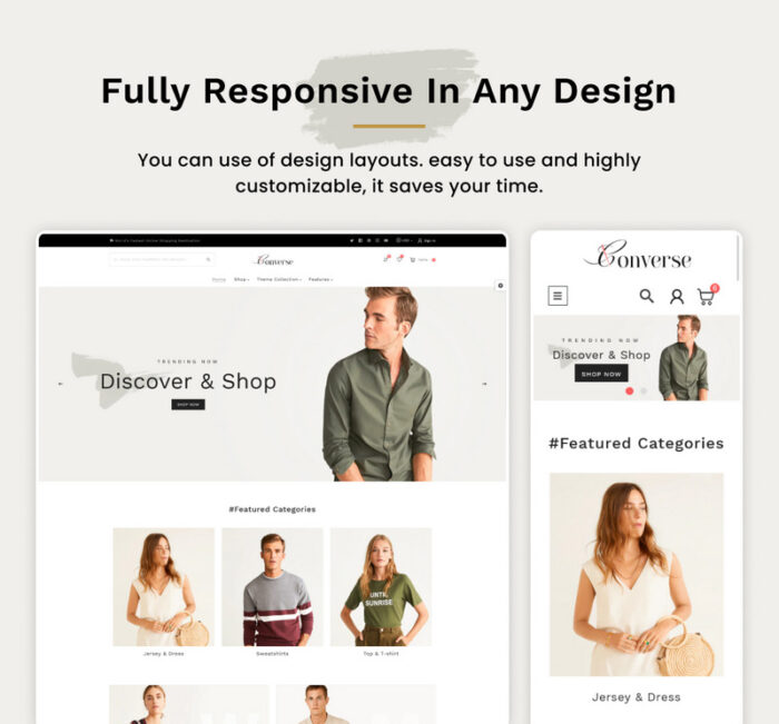 Converse Mega Style–Minimal Fashion Shopify 2.0 Responsive Theme - Features Image 4