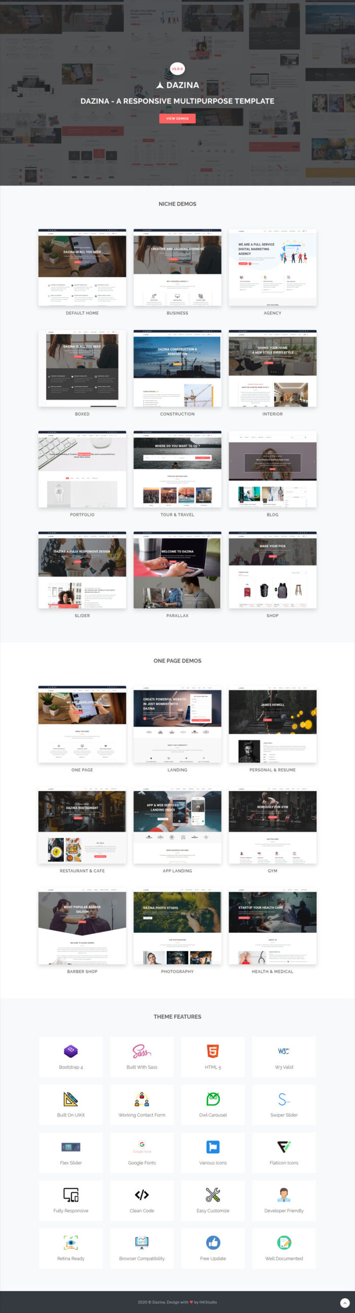 Dazina - Multiporpose Business & Agency Website Template - Features Image 1