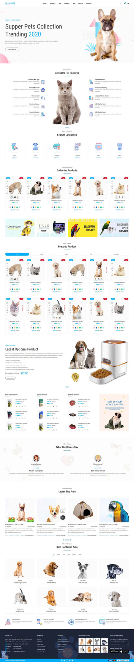 Animart Pet Shop Care bootstrap 5 Template - Features Image 1