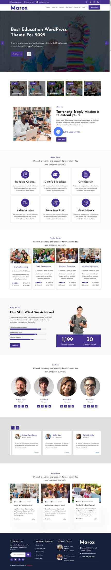 Marox - Academics and Education LMS WordPress Theme - Features Image 1