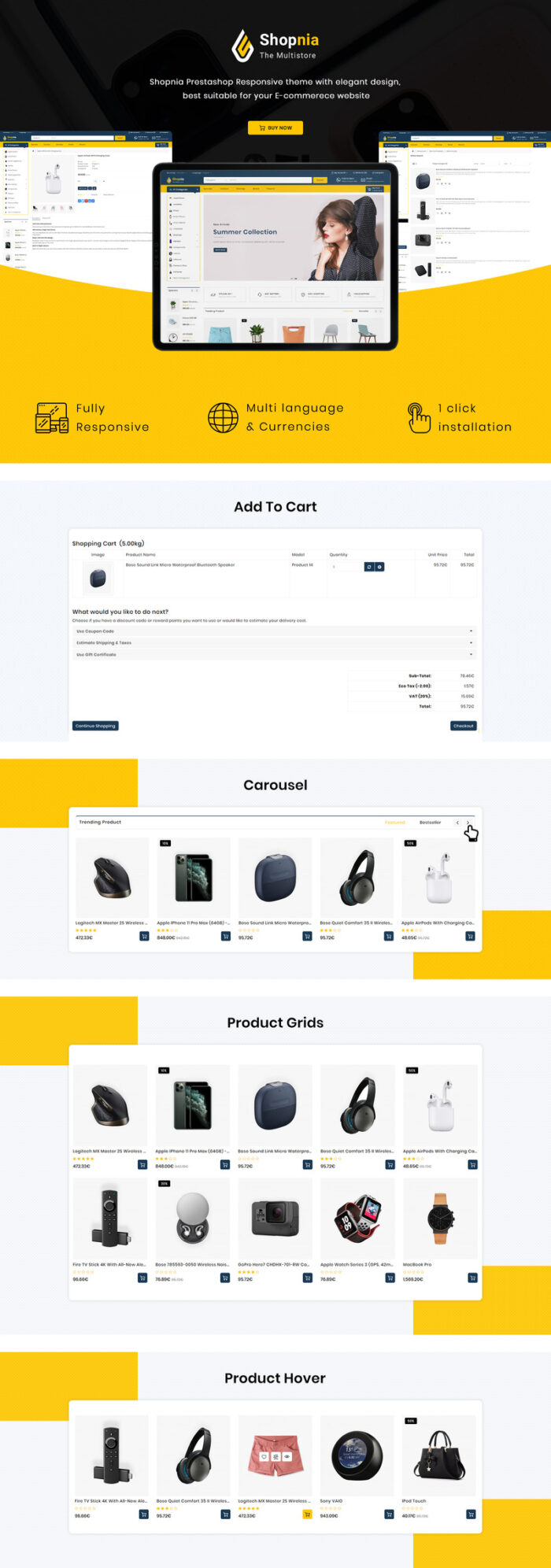 Shopnia - Multipurpose OpenCart Template - Features Image 1