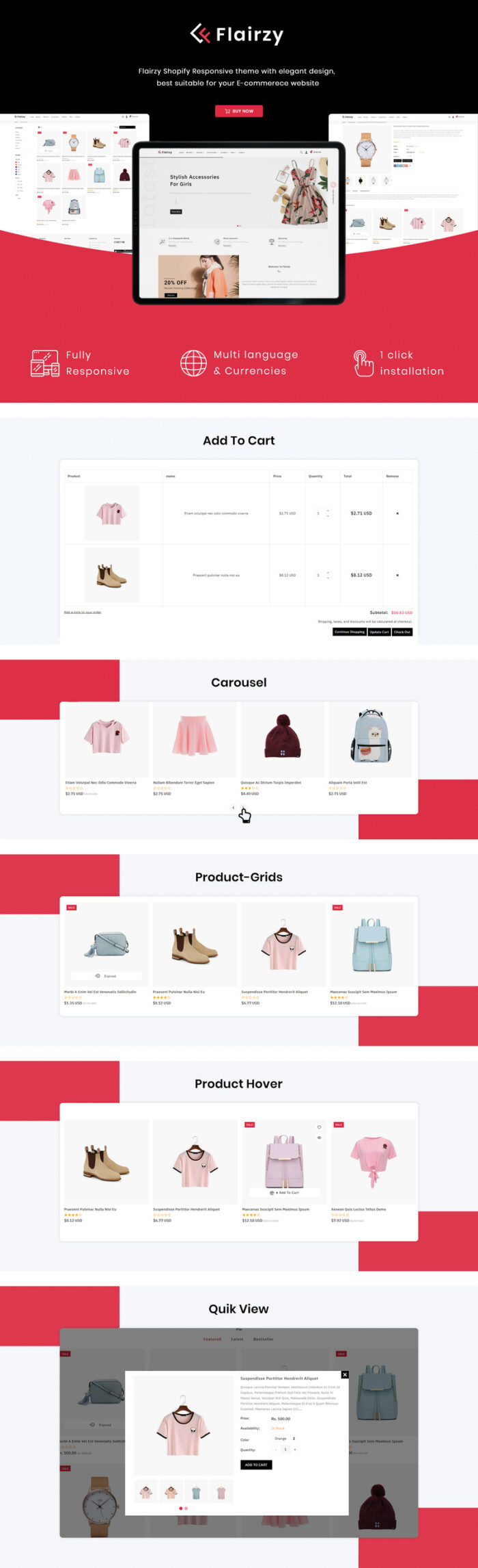 Flairzy - Fashion Shopify Theme - Features Image 1