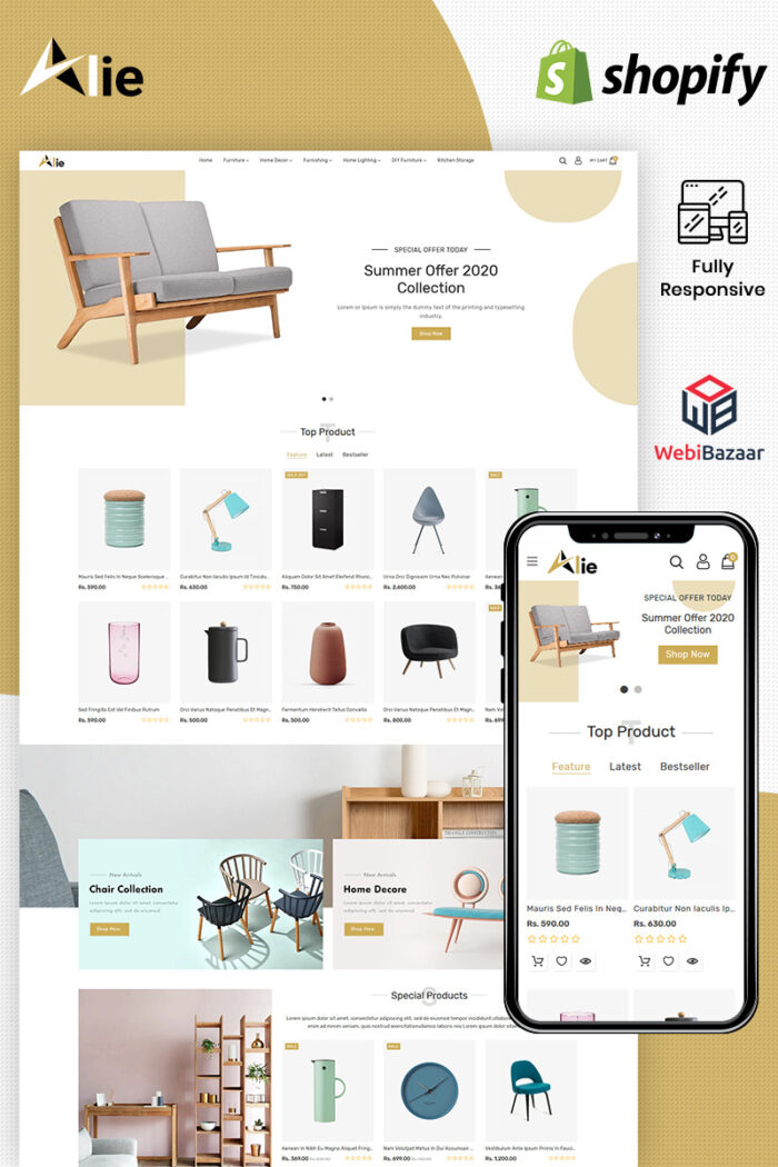 Alie - Best Furniture Shopify Theme - Features Image 1