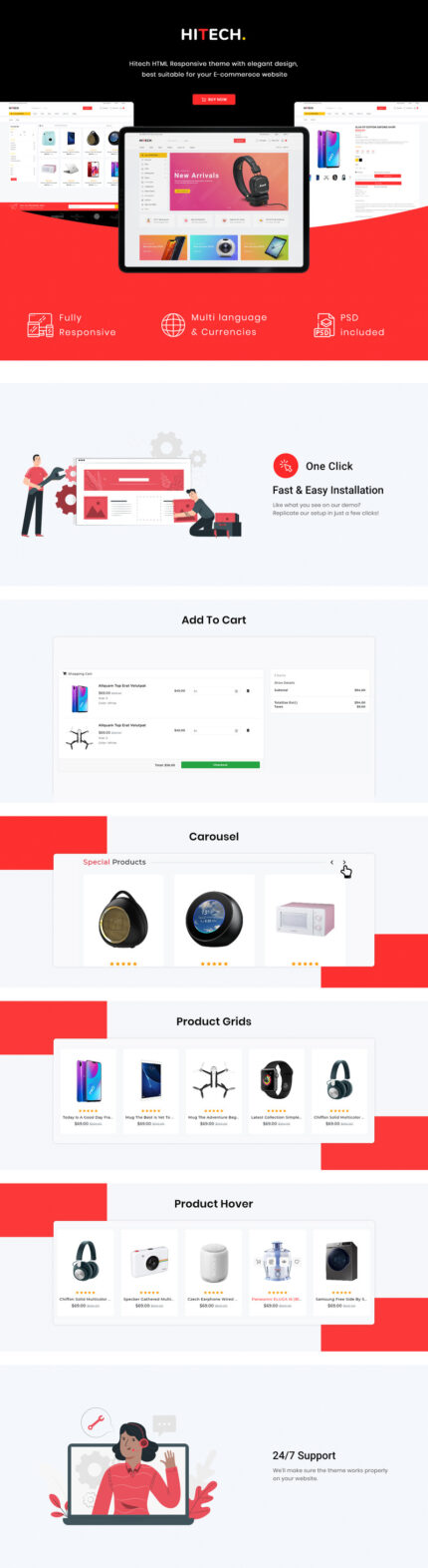 Hitech - HTML5 eCommerce Website Template - Features Image 1
