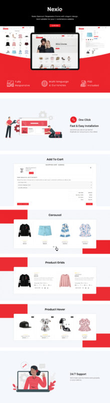 Nexio - Fashion and Cloths Accessories OpenCart Template - Features Image 1