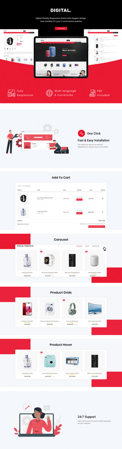 Digital - Multipurpose Electronics Shopify Theme - Features Image 1