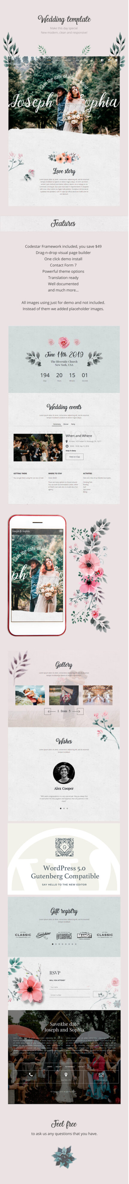 QueenFlowers - Wedding WordPress Theme - Features Image 1