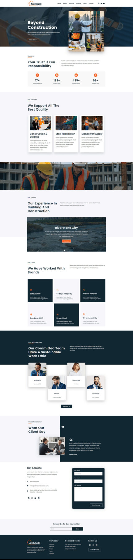 ArchBuild - Construction WordPress Elementor Theme - Features Image 1