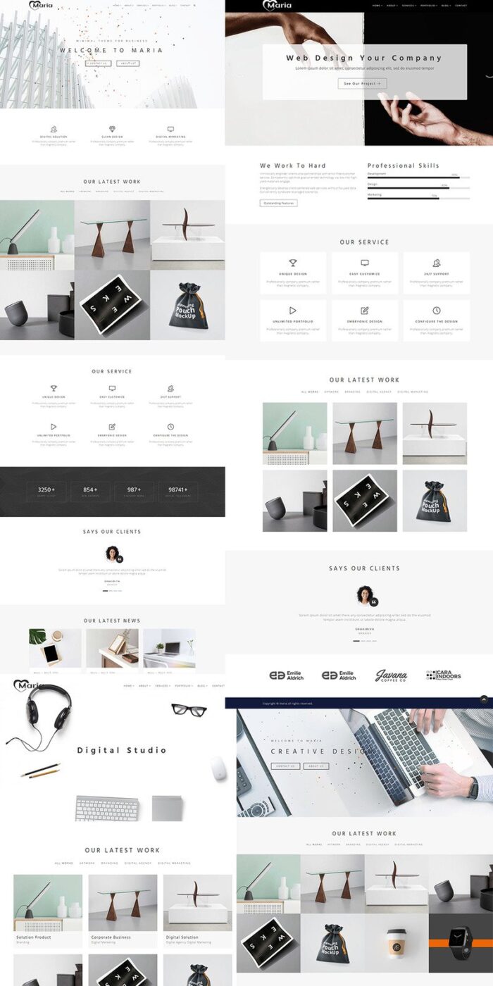 Maria – Minimal Portfolio & Multi-Purpose WordPress Theme - Features Image 1