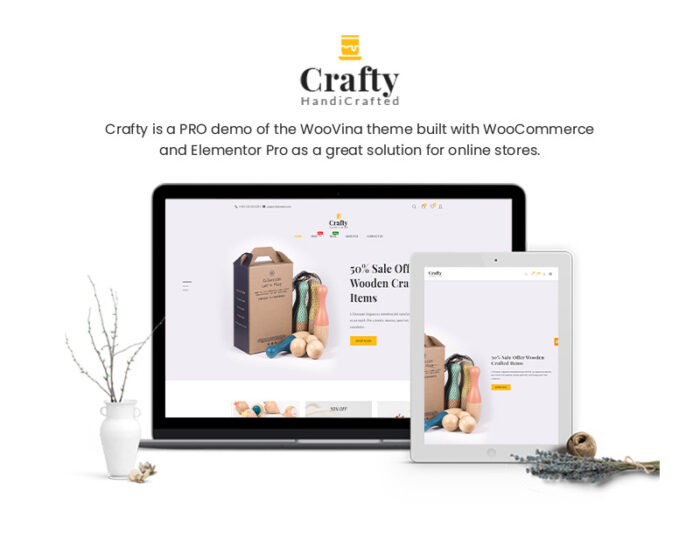 Crafty - A Clean, Minimalist WooCommerce Theme - Features Image 1