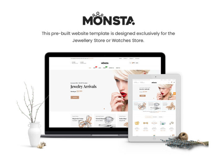 Monsta - Jewellery Theme WooCommerce Theme - Features Image 1