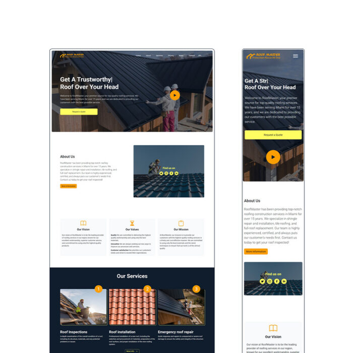 RoofMaster - Roofing Company Website HTML Template - Features Image 2