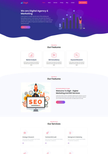 Digit Landing Page Template - Features Image 1