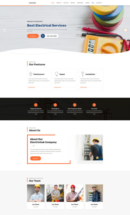 Electrichub Landing Page Template - Features Image 1