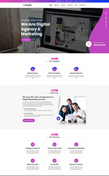 HireSEO Landing Page Template - Features Image 1