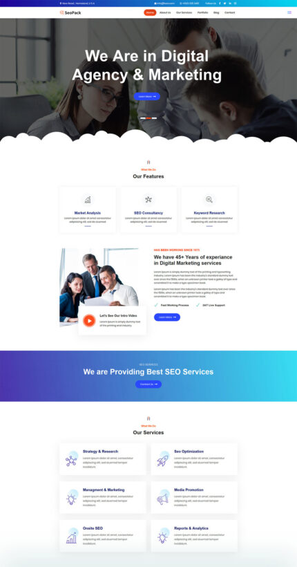 SeoPack Landing Page Template - Features Image 1