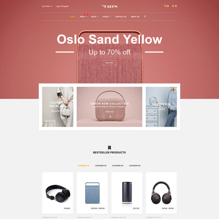 Taron - Multipurpose WooCommerce WordPress Theme - Features Image 5