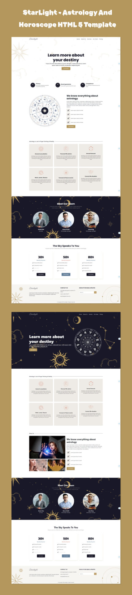 StarLight - Astrology and Horoscope HTML 5 Template - Features Image 1