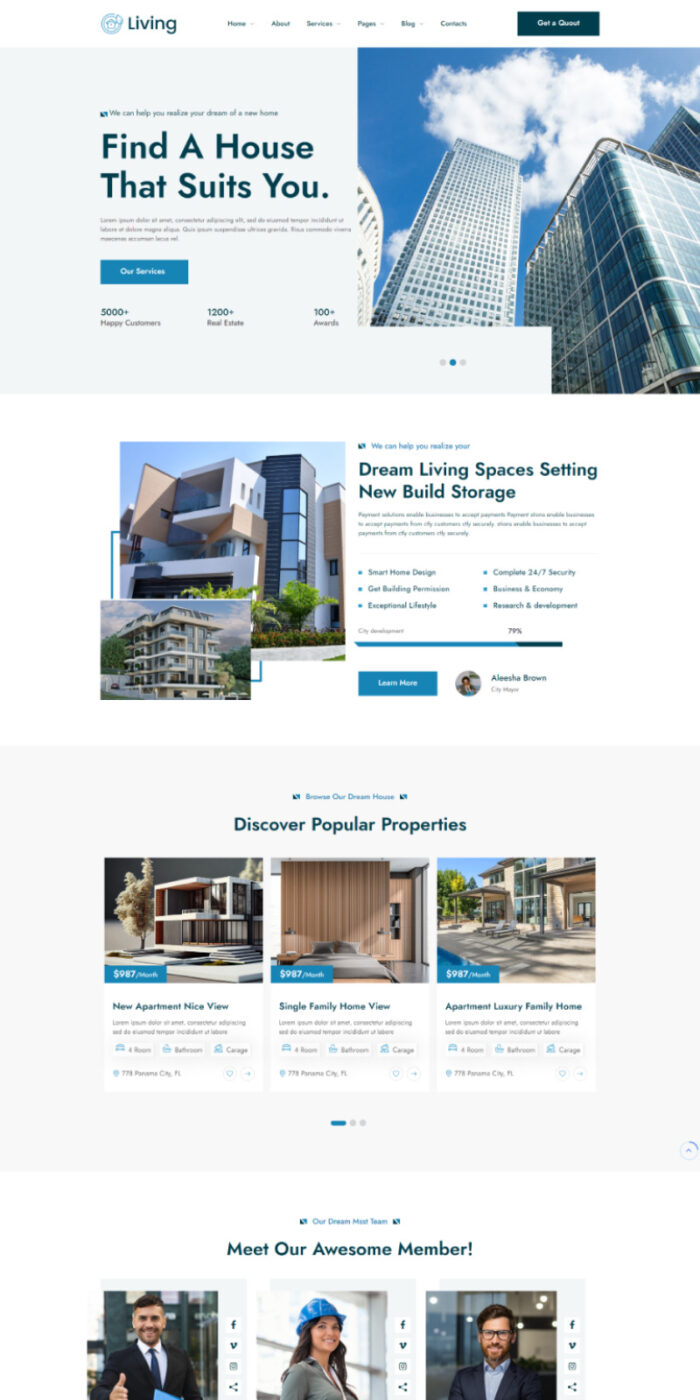 Living- Real Estate HTML Template - Features Image 1