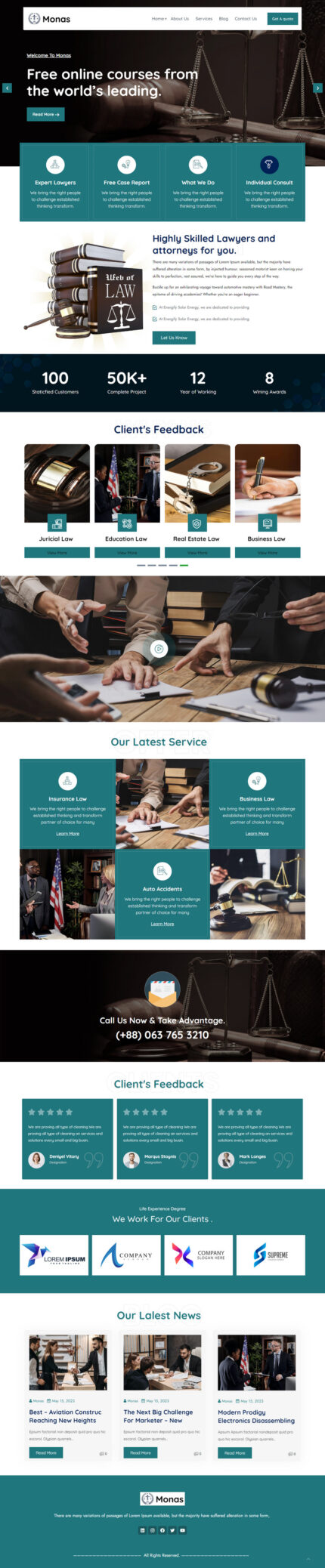 Monas - Law firm and Legal Attorney WordPress Theme - Features Image 1