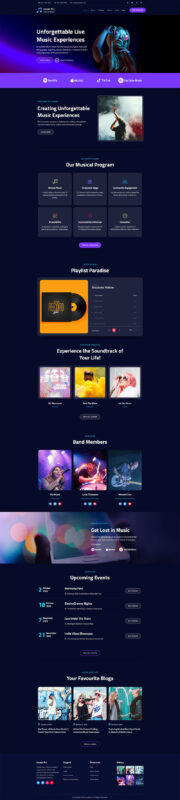 Louder Pro - Elementor Music WordPress Theme - Features Image 1