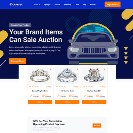 Chaffer - Multi Auction and Bid Html Landing Page Template - Features Image 1