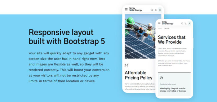 Sergy - Solar Energy Company Website Template - Features Image 5