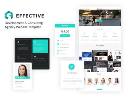 Effective - IT Consulting Responsive Website Template - Features Image 1