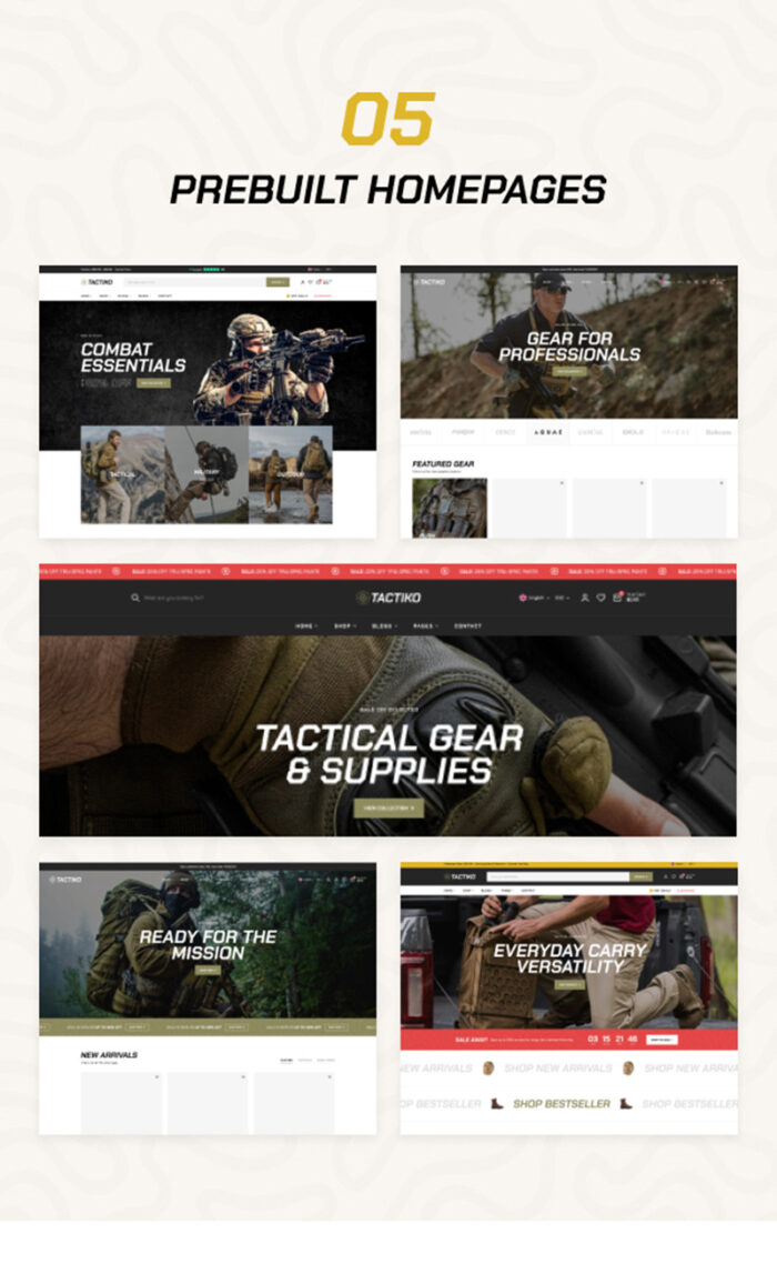 Tactiko - Tactical & Military Shopify Theme - Features Image 1