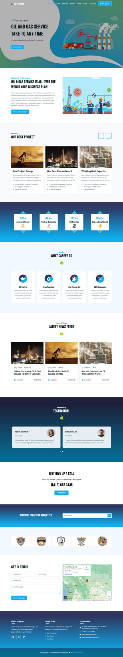 Qayyum - Oil & Gas Service HTML5 Bootstrap Landing Page Theme - Features Image 1