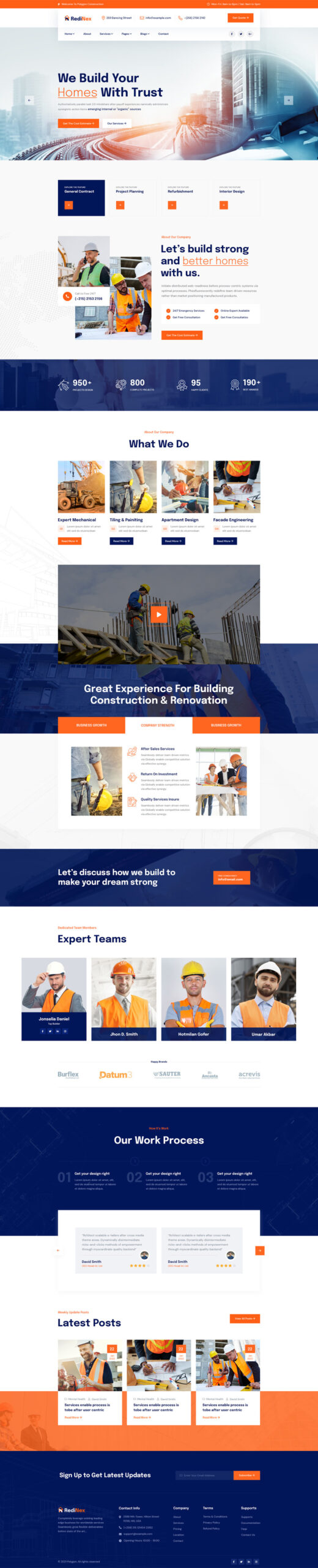 RediNex - Construction WordPress Theme - Features Image 1