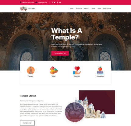 Hindu   Religious Landing   html Template - Features Image 1