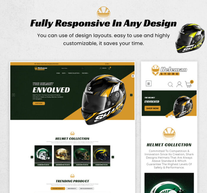 Heleman - Mega Helmets Shopify 2.0 Premium Theme - Features Image 5