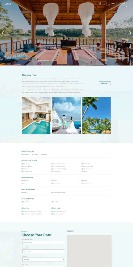 Luxho - Luxury Resort & Hotel Wordpress Theme - Features Image 1