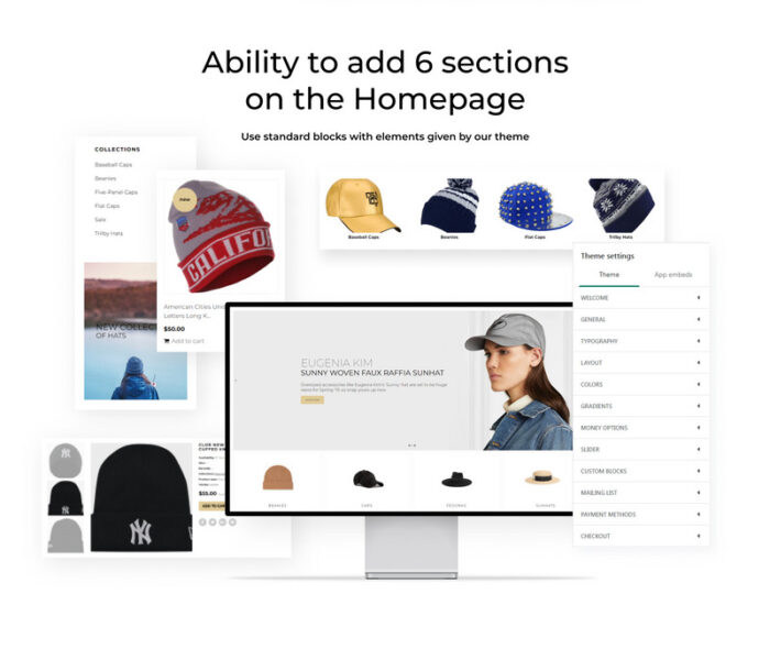 Caps and Hats - Fashion Multipage Elegant Shopify Theme - Features Image 2