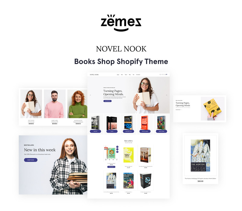 Novel Nook - Literature Online Store 2.0 Shopify Theme - Features Image 1