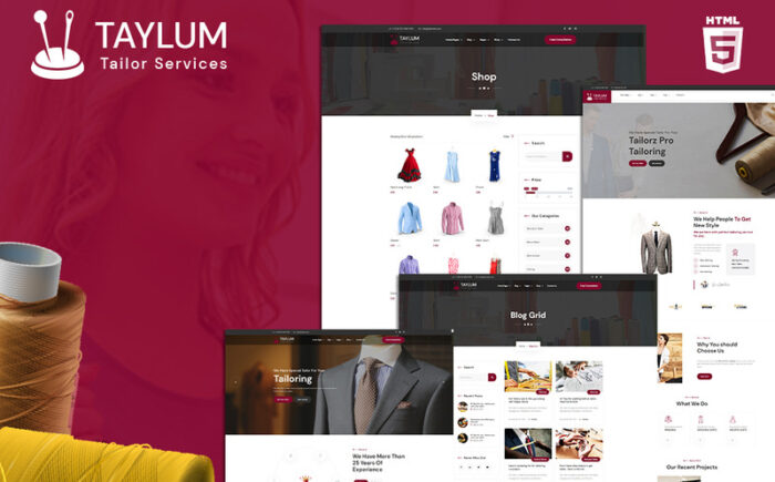 Taylum stylish custom clothing tailor Website Template - Features Image 1