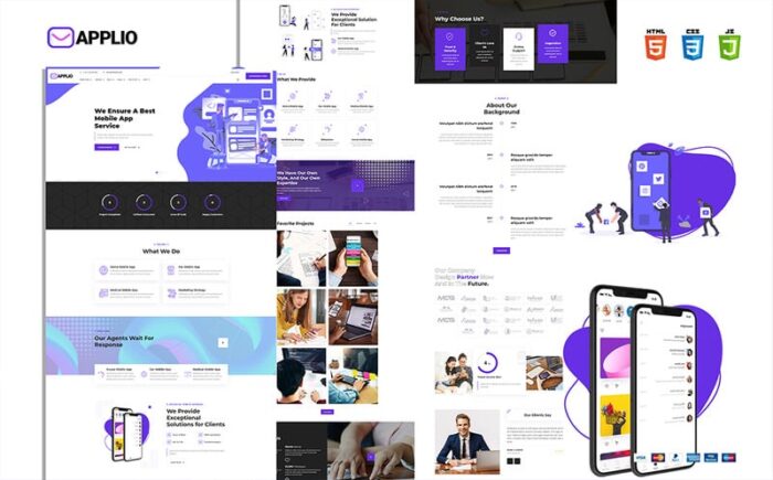 Applio Creative Responsive Mobile App Website Website Template - Features Image 1