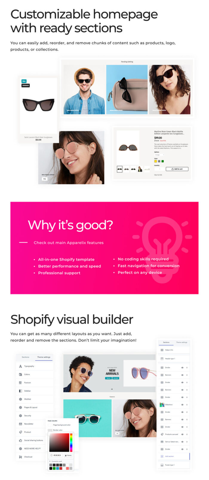 Sunglasses Store on Shopify Theme - Features Image 2