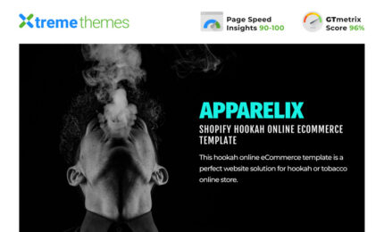 Apparelix Hookah Online eCommerce Template Shopify Theme - Features Image 1