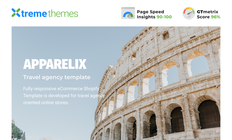 Apparelix Tour and Travel Agency Template Shopify Theme - Features Image 1