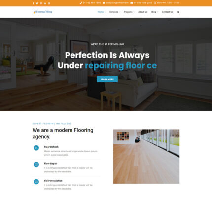 Flooring and Tiling HTML Template - Features Image 1