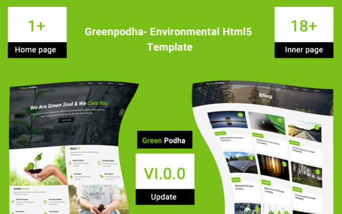 Greenpodha- Environmental Html5 Website Template - Features Image 1