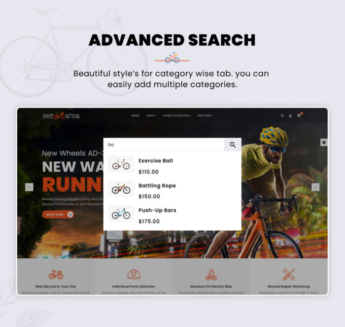 Bicycle Mega Sports, Bicycle, Bikes, Rental Shopify 2.0 Responsive Template - Features Image 5